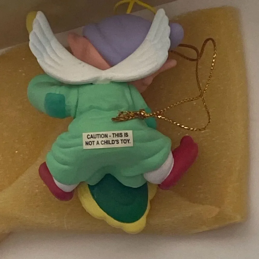 Disney Angel Dopey Dwarf With Guitar‎ Snow White Collectible Hanging Ornament